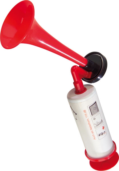 Luftdruck Fanfare Tröte Signal Horn (Air Horn) mit Handpumpe - Rot